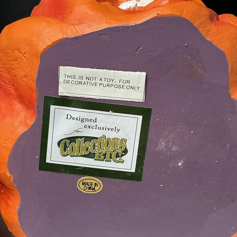 Collections Etc Expressive Pumpkins Halloween Table Top Décor Medium Lot Of 2